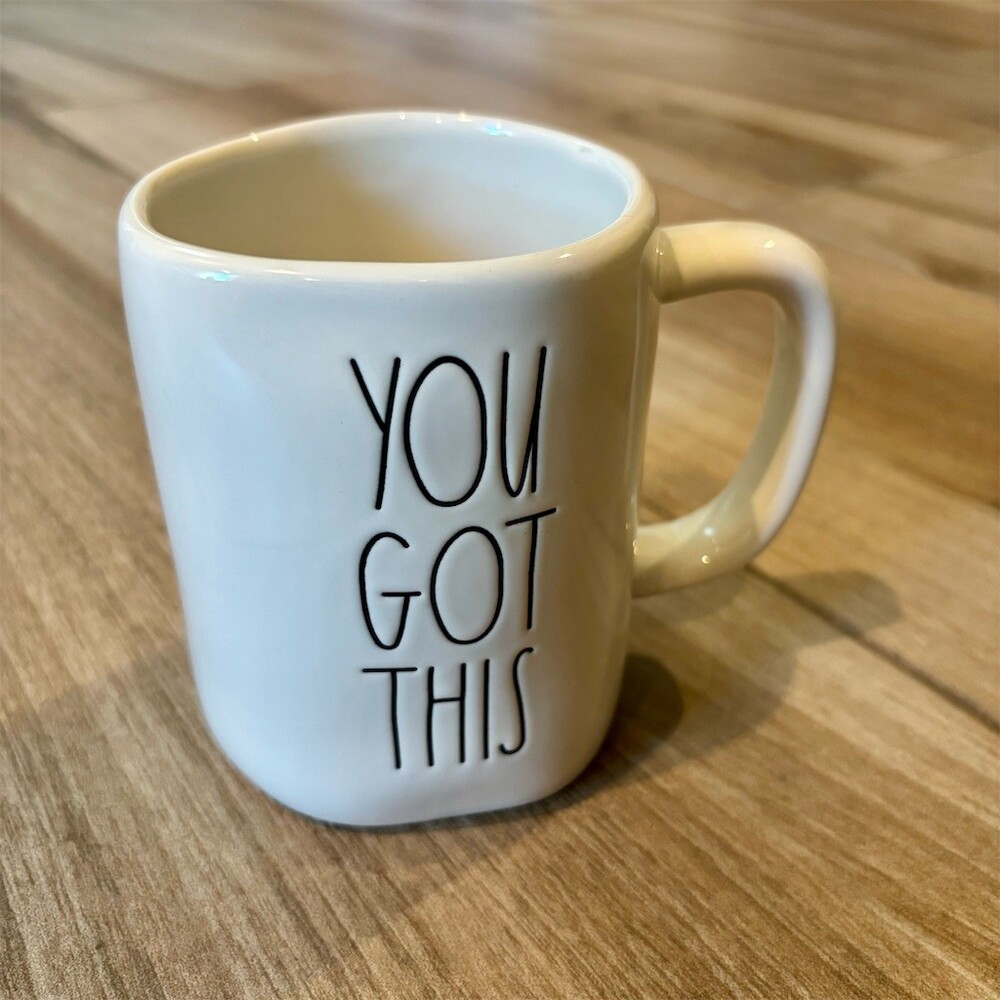 Rae Dunn YOU GOT THIS Mug White Inspirational Coffee Tea Cup Artisan
